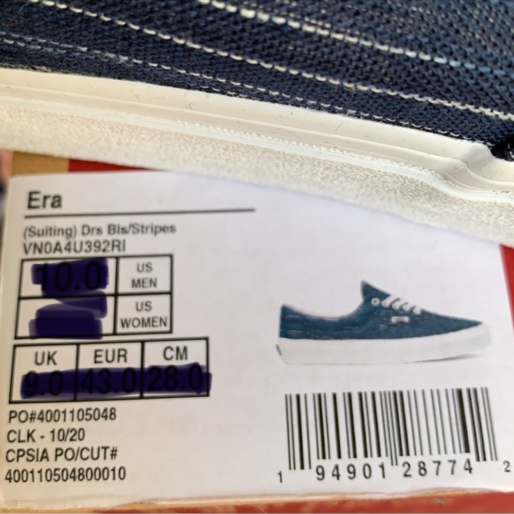 VANS ERA SUITING Dress Blues/Stripes Men’s - Picture 15 of 15
